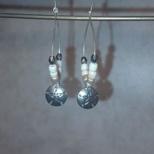 Handmade Sand Dollar Earrings